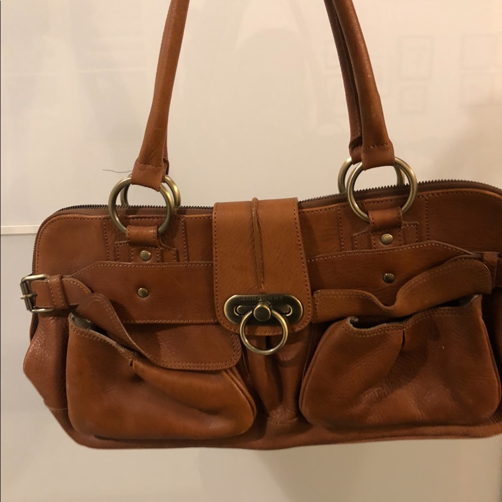 Brown leather vintage Burberry bag